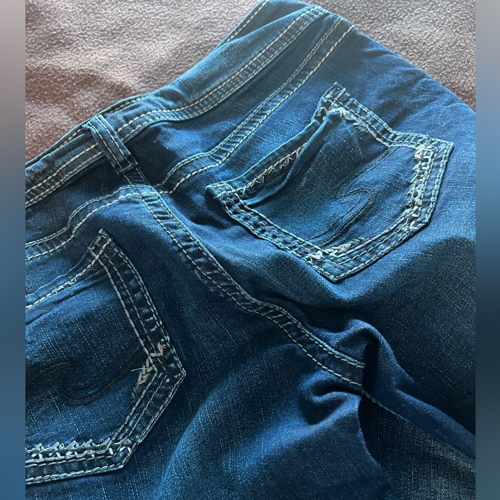 Silver slim boot jeans